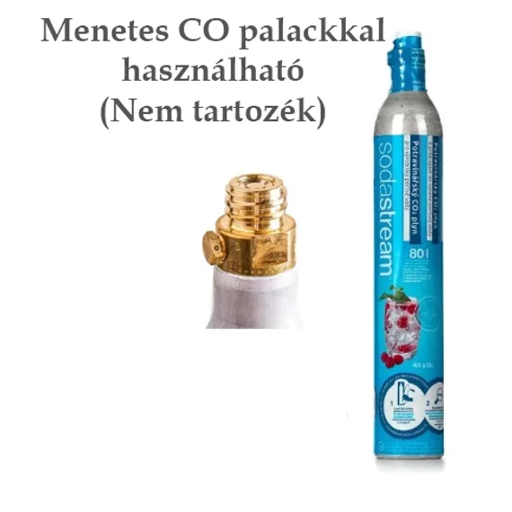 Fekete Acél Dizájn Szódagép + co2 palack SW!ZZ